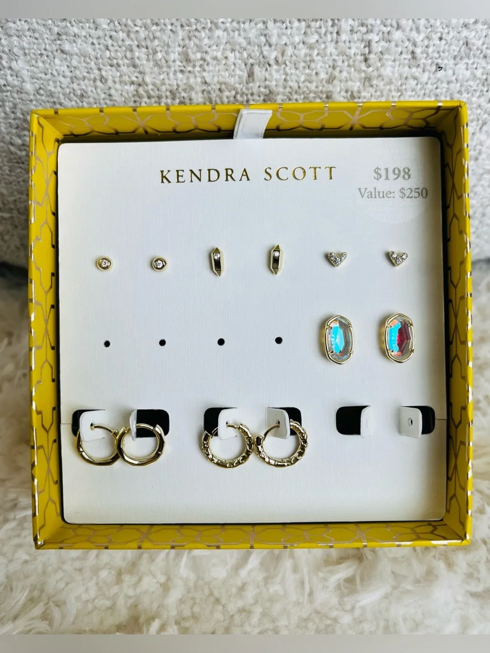 Kendra Scott 6-Pc. Set Assorted Crystal Stud & Hoop Earrings